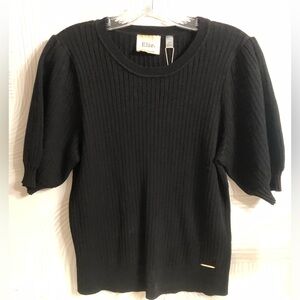 Tahari Women’s Black Cable Knit Sweater